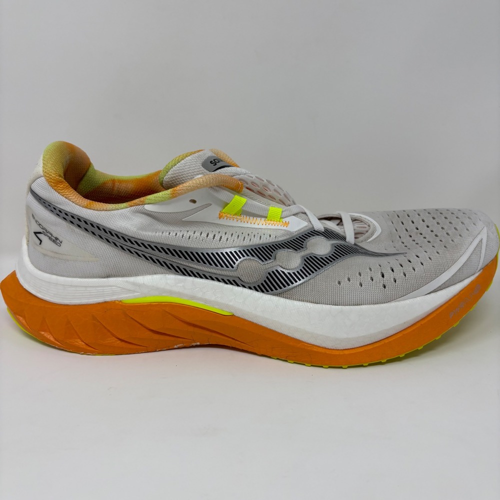 Saucony Endorphin Speed 4 Mens Size 12.5 White Orange Running Shoes (S20940-30)